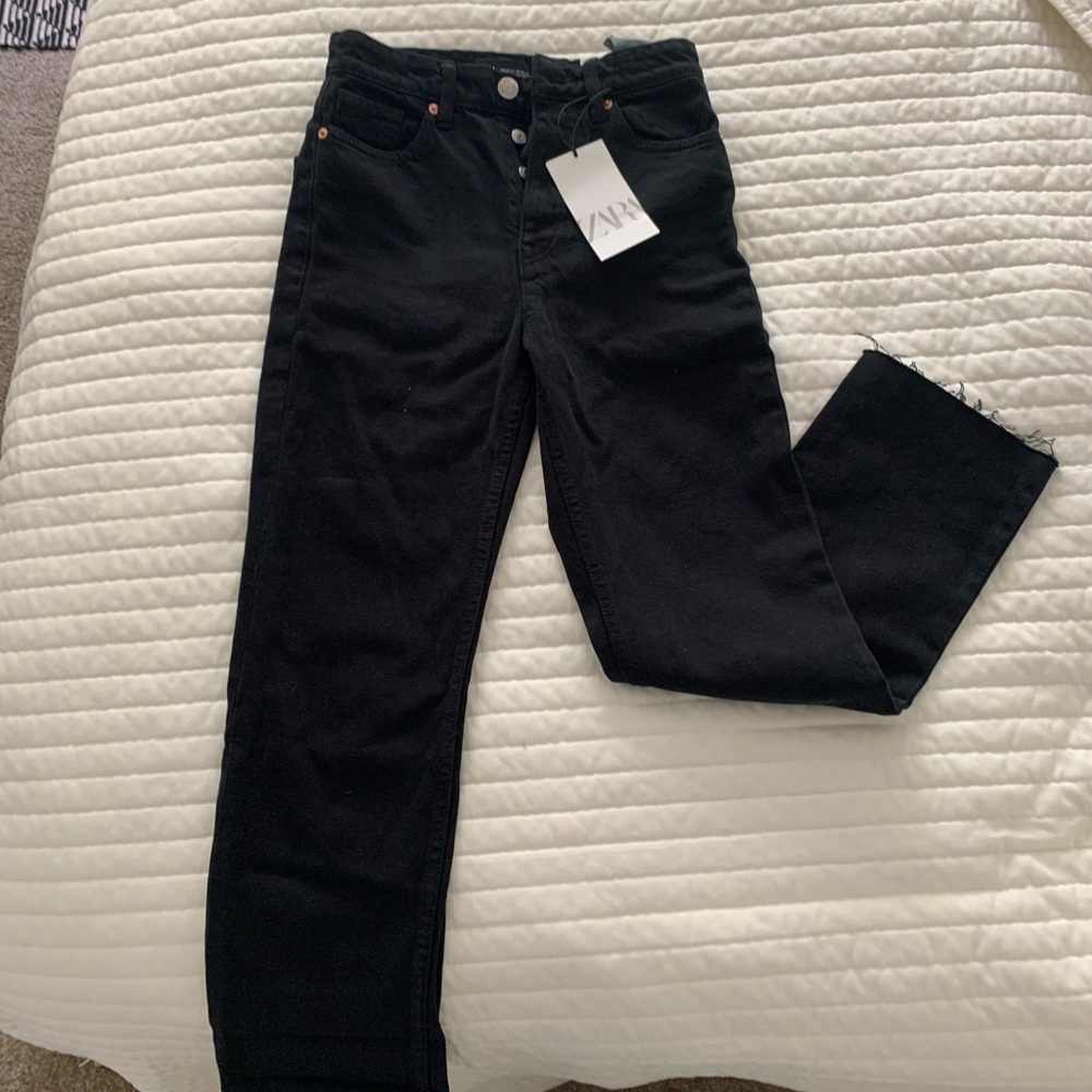 Zara hi-rise straight leg Jeans